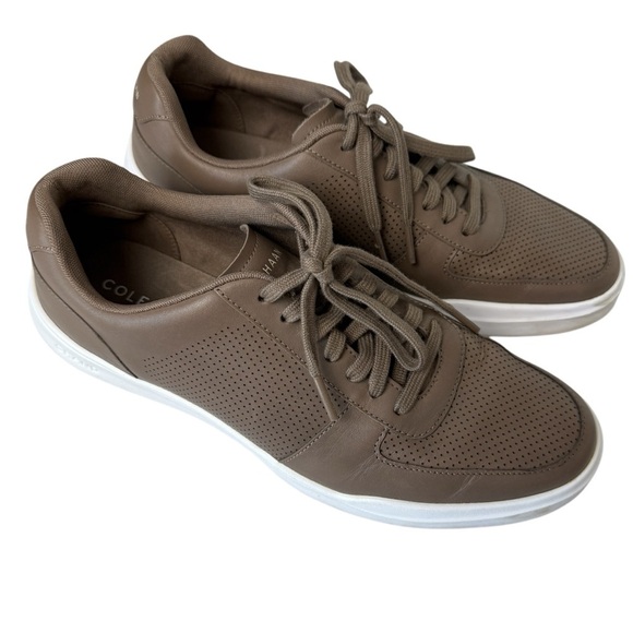 Cole Haan Grand Crosscourt Modern Sneakers Mens SZ 10 M Brown Leather Casual - Picture 1 of 8